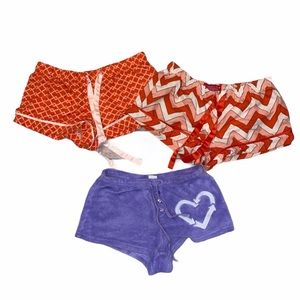 Set of 3 Junior’s Sleep Shorts Size Small